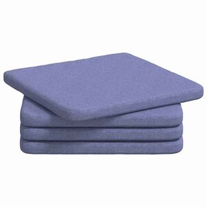 vidaXL Pol&scaron;t&aacute;ře na sedadla 4 ks textil Modr&aacute; dž&iacute;novina 40 x 40 x 3 cm