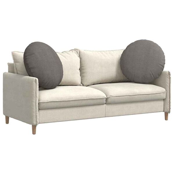 vidaXL Polštáře na sedadla 2 pcs Světle šedá Ø 80 cm Žebrovaná látka