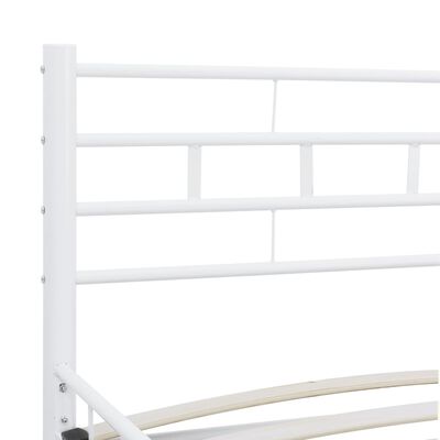 vidaXL Rám postele bílý kovový 200 x 200 cm