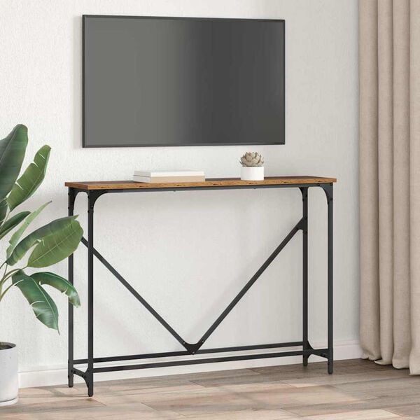 vidaXL Konzolov&yacute; stolek Star&eacute; dřevo 102 x 23 x 75 cm kompozitn&iacute; dřevo