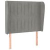 vidaXL Čelo postele typu u&scaron;&aacute;k světle &scaron;ed&eacute; 83 x 23 x 118/128 cm samet