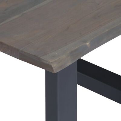 vidaXL Konferenční stolek s živou hranou šedý 60x60x40 cm dřevo akácie