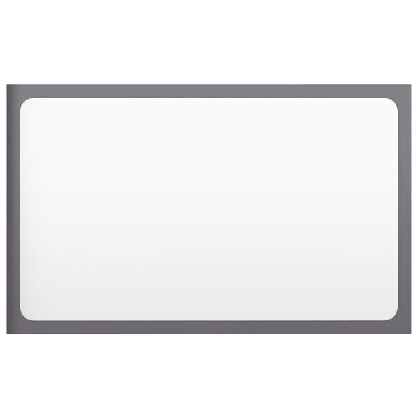 vidaXL Koupelnov&eacute; zrcadlo &scaron;ed&eacute; vysok&yacute; lesk 60x1,5x37 cm dřevotř&iacute;ska