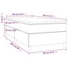 vidaXL Box spring postel s matrac&iacute; čern&aacute; 90x200 cm samet