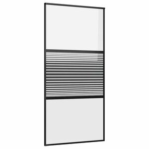 vidaXL Skleněn&eacute; dveře 102,5 x 2 x 205 cm Hlin&iacute;k Čern&aacute;