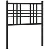 vidaXL Kovov&eacute; čelo postele čern&eacute; 75 cm