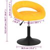 vidaXL Otočn&aacute; j&iacute;deln&iacute; židle hořčicově žlut&aacute; samet