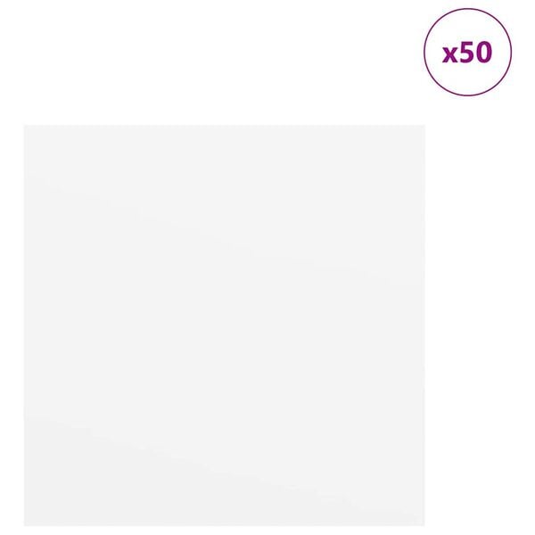 vidaXL Dekoračn&iacute; panely 50 pcs B&iacute;l&aacute; 30 x 30 x 0.27 cm kompozitn&iacute; dřevo