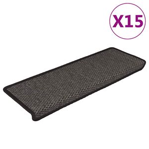 vidaXL Samolep&iacute;c&iacute; n&aacute;&scaron;lapy na schody vzhled sisal 15 ks 65x21x4 cm