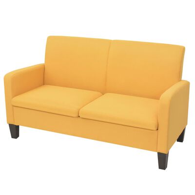 vidaXL 2dílná sedací souprava textil žlutá