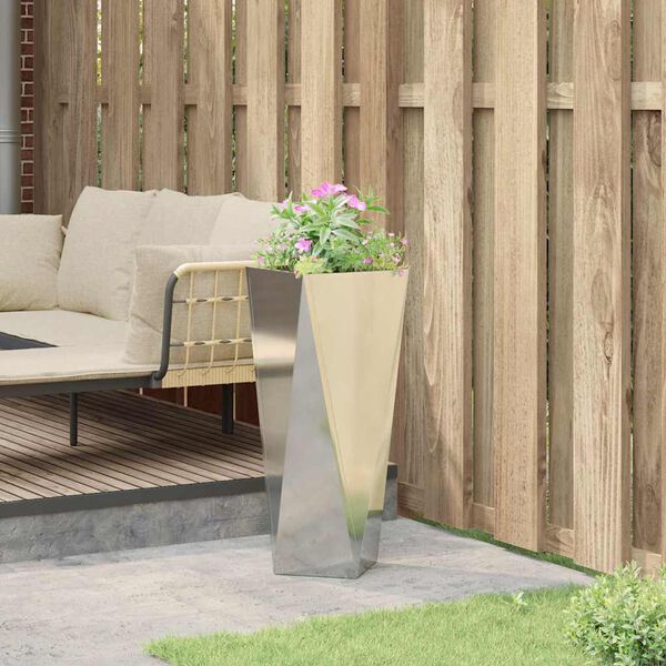 vidaXL Truhl&iacute;k Stř&iacute;brn&aacute; 30 x 30 x 75 cm Pozinkovan&aacute; ocel