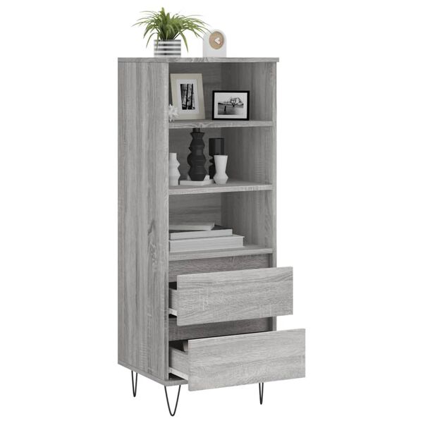 vidaXL Skř&iacute;ň highboard &scaron;ed&aacute; sonoma 40 x 36 x 110 cm kompozitn&iacute; dřevo