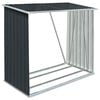 vidaXL Zahradn&iacute; kůlna na dř&iacute;v&iacute; pozinkovan&aacute; ocel 163x83x154 cm antracit