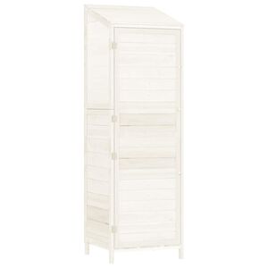 vidaXL Zahradn&iacute; kůlna b&iacute;l&aacute; 55 x 52 x 174,5 cm masivn&iacute; jedlov&eacute; dřevo