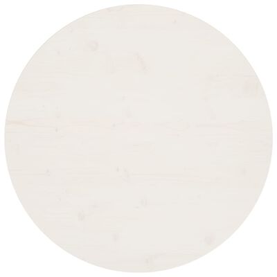 vidaXL Stolní deska bílá Ø 80 x 2,5 cm masivní borové dřevo