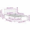 vidaXL Rám postele s čelo hnědá a tmavě šedá 120 x 190 cm