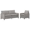 vidaXL Set pohovek 2 pcs Světle &scaron;ed&aacute; 196 x 81 x 87,5 cm Samet