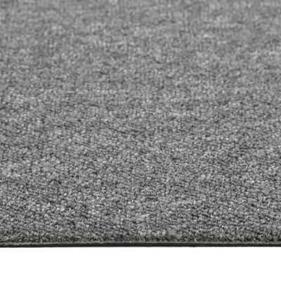 vidaXL Kobercové podlahové dlaždice 20 ks 5 m² 50 x 50 cm šedé