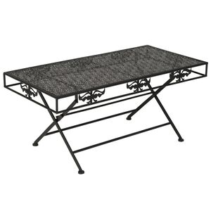 vidaXL Skl&aacute;dac&iacute; konferenčn&iacute; stolek vintage kovov&yacute; čern&yacute; 100x50x45 cm