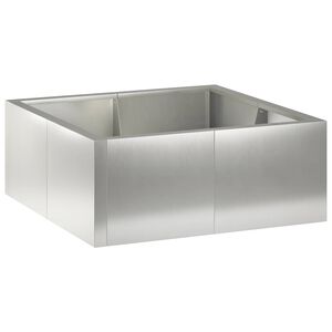 vidaXL Opěrn&aacute; zeď 4 ks 100 x 100 x 30 cm Nerezov&aacute; ocel Stř&iacute;brn&aacute;
