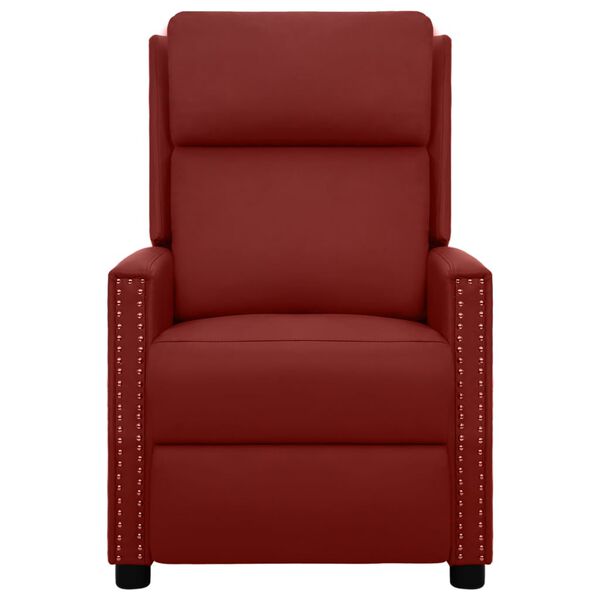 vidaXL Elektrické masážní křeslo vínové umělá kůže