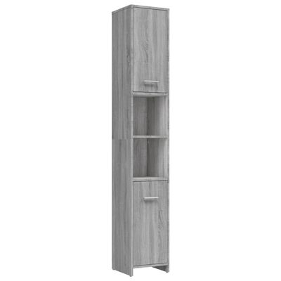 vidaXL Koupelnová skříňka šedá sonoma 30x30x183,5 cm kompozitní dřevo