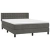 vidaXL Box spring postel s matrac&iacute; tmavě &scaron;ed&yacute; 140 x 190 cm samet