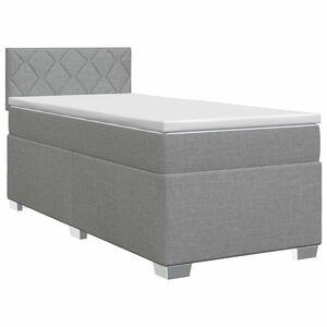 vidaXL Postel boxspring s matrac&iacute; Světle &scaron;ed&aacute; 80 x 200 cm Textil