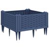 vidaXL Zahradn&iacute; truhl&iacute;k s kol&iacute;ky modr&aacute; &scaron;ed&aacute; 42,5 x 42,5 x 28,5 cm PP