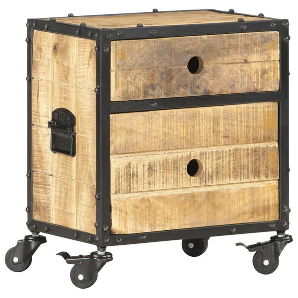 vidaXL Nočn&iacute; stolek 40 x 30 x 50 cm hrub&eacute; mangovn&iacute;kov&eacute; dřevo