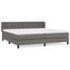 vidaXL Box spring postel s matrac&iacute; &scaron;ed&aacute; 200x200 cm uměl&aacute; kůže