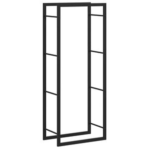 vidaXL Stojan na palivov&eacute; dřevo matn&yacute; čern&yacute; 50x28x132 cm ocel