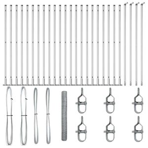 vidaXL Plotov&yacute; sloupek. Stř&iacute;brn&aacute;