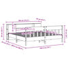 vidaXL Postel s knihovnou bez matrace 180 x 200 cm masivní borovice