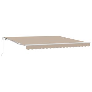 vidaXL Stahovac&iacute; mark&yacute;za B&eacute;žov&aacute; 400 &times; 300 cm Polyester a hlin&iacute;k