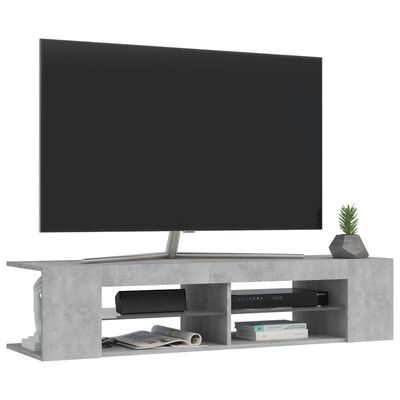 vidaXL TV skříňka s LED osvětlením betonově šedá 135 x 39 x 30 cm