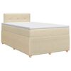 vidaXL Postel boxspring s matrac&iacute; s čelo Kr&eacute;mov&aacute; 120 x 200 cm Textil