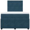 vidaXL Box spring postel s matrac&iacute; tmavě modr&aacute; 120 x 200 cm samet