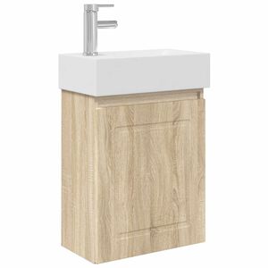 vidaXL Koupelnov&aacute; skř&iacute;ňka s bateri&iacute; Dub sonoma 45,5 x 22,5 x 84 cm