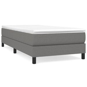 vidaXL Box spring postel s matrac&iacute; tmavě &scaron;ed&aacute; 80 x 200 cm textil