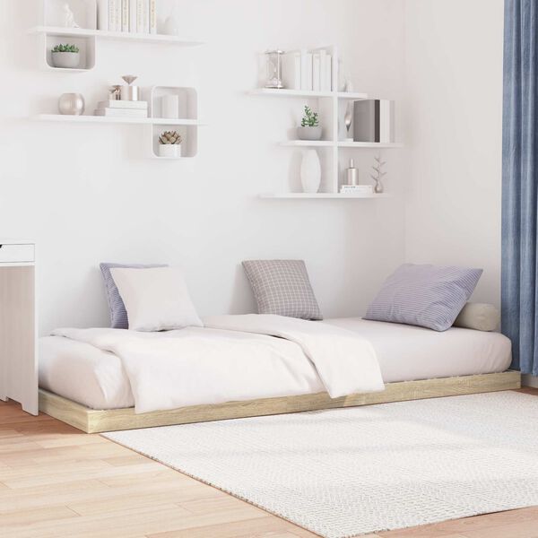 vidaXL R&aacute;m postele Sonoma 100 x 200 cm kompozitn&iacute; dřevo