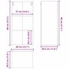 vidaXL Z&aacute;věsn&aacute; skř&iacute;ňka B&iacute;l&aacute; 40 x 29,5 x 80 cm kompozitn&iacute; dřevo