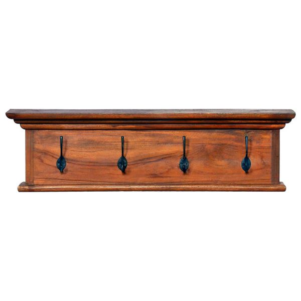 vidaXL N&aacute;stěnn&yacute; vě&scaron;&aacute;k 70 x 10 x 20 cm masivn&iacute; teakov&eacute; dřevo