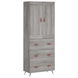 vidaXL Skř&iacute;ň highboard &scaron;ed&aacute; sonoma 69,5 x 34 x 180 cm kompozitn&iacute; dřevo