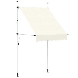 vidaXL Ručně zatahovac&iacute; mark&yacute;za 150 cm kr&eacute;mov&aacute;