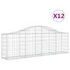 vidaXL Klenut&eacute; gabionov&eacute; ko&scaron;e 12 ks 200x30x60/80 cm pozinkovan&eacute; železo
