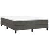 vidaXL Box spring postel s matrac&iacute; tmavě &scaron;ed&yacute; 140 x 190 cm samet