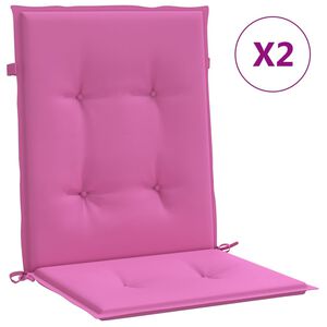 vidaXL Podu&scaron;ky na židli s n&iacute;zk&yacute;m opěradlem 2 ks růžov&eacute; textil