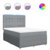 vidaXL Box spring postel s matrac&iacute; světle &scaron;ed&aacute; 140 x 200 cm textil