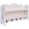 vidaXL N&aacute;stěnn&yacute; vě&scaron;&aacute;k b&iacute;l&yacute; 50 x 10 x 30 cm dřevo